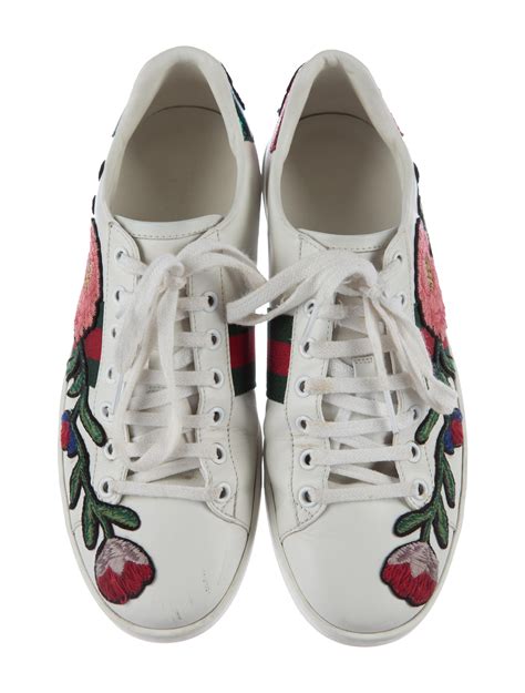 gucci ace webbed sneakers|Gucci embroidered sneakers women's.